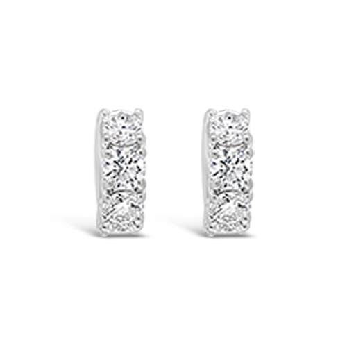 Diamond Huggie Earrings