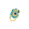 Turquoise, Sapphire & Diamond Estate Ring
