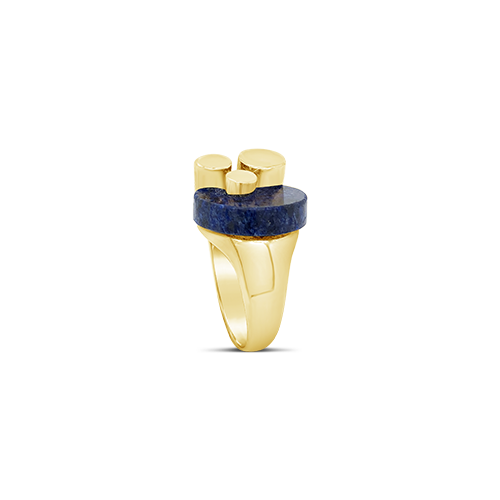 Lapis & Yellow Gold Estate Ring