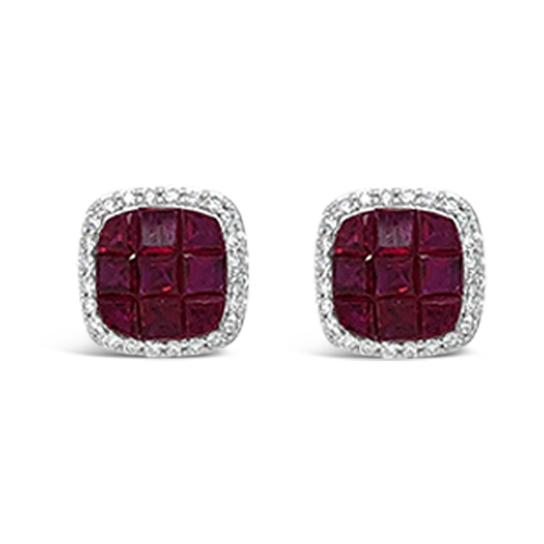 Ruby & Diamond Earrings