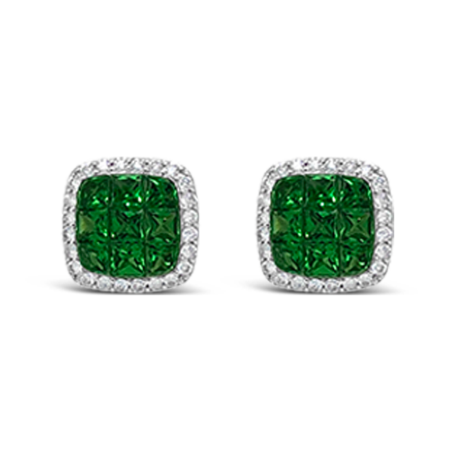 Tsavorite & Diamond Earrings