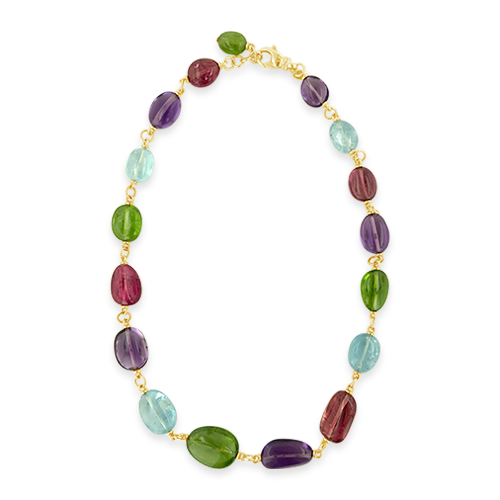 Multi-gemstone Bead Necklace