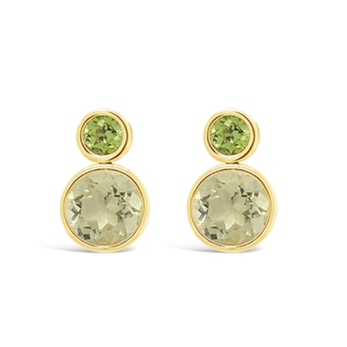Lemon Quartz & Peridot Earrings