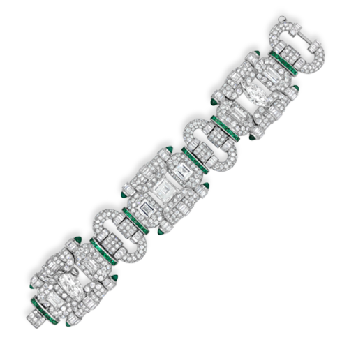 Emerald & Diamond Estate Bracelet