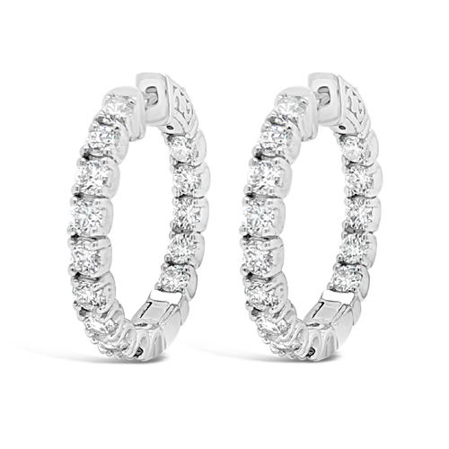 Diamond Hoop Earrings