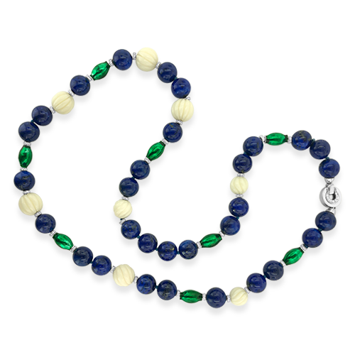 Lapis & Diamond Necklace
