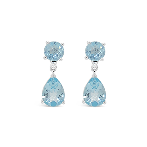Sky blue deals topaz stud earrings