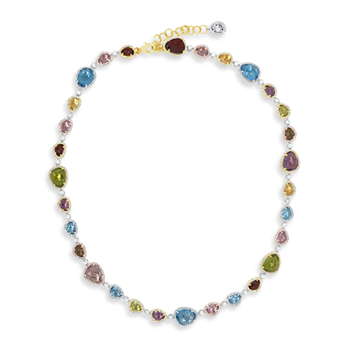 Semi-Precious Gemstone & Diamond Necklace