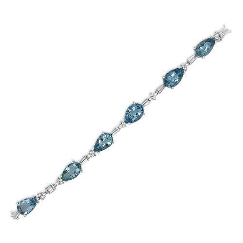 Aquamarine & Diamond Bracelet