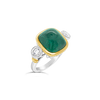 Cabochon Emerald & Diamond Ring