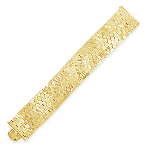 Gold Snake Skin Style Estate Bracelet