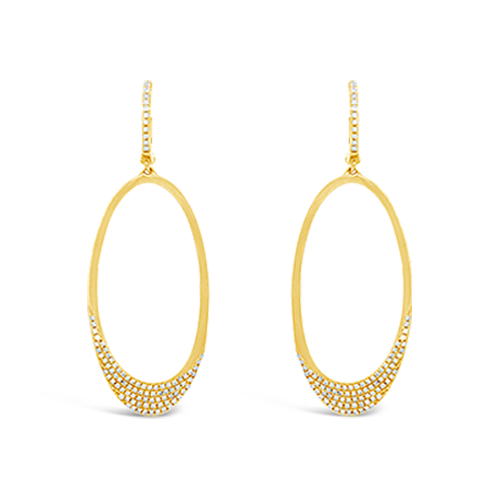 Gold & Diamond Dangle Earrings