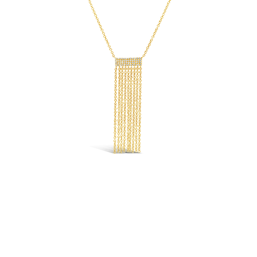 Gold & Diamond Fringe Necklace