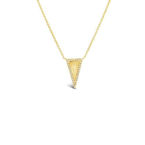 Gold & Diamond Triangle Pendant