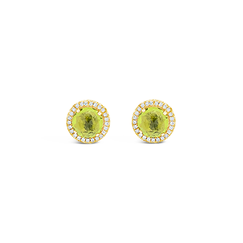 Peridot & Diamond Earrings