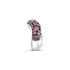 Multi-color Sapphire Wave Ring