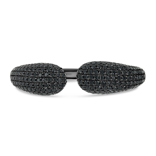 Black Spinel Bangle Bracelet