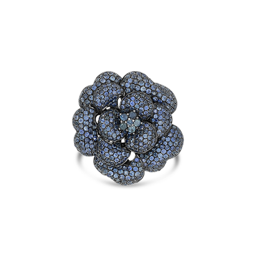 Sapphire Flower Pin