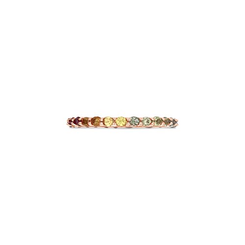 Multi-color Sapphire Band Ring