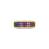 Multi-color Sapphire & Diamond Ring