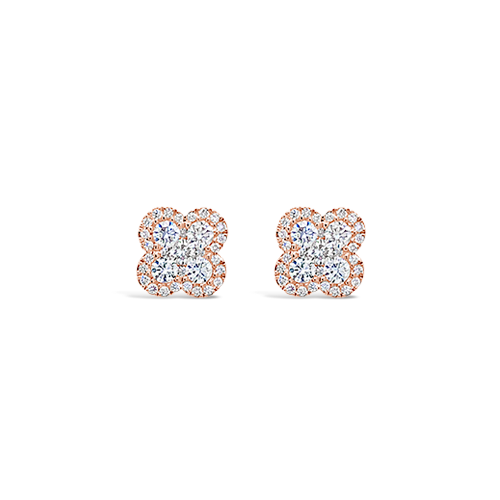 Diamond Clover Earrings