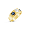 Sapphire & Diamond Gypsy Ring