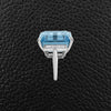 Aquamarine & Diamond Estate Ring