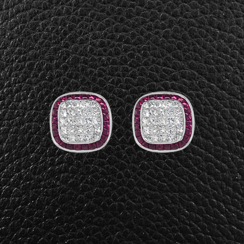 Ruby & Diamond Earrings