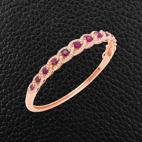 Ruby & Diamond Bangle Bracelet