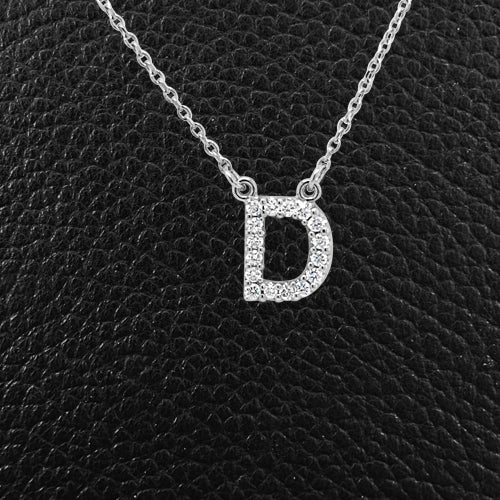 Diamond Initial Pendant