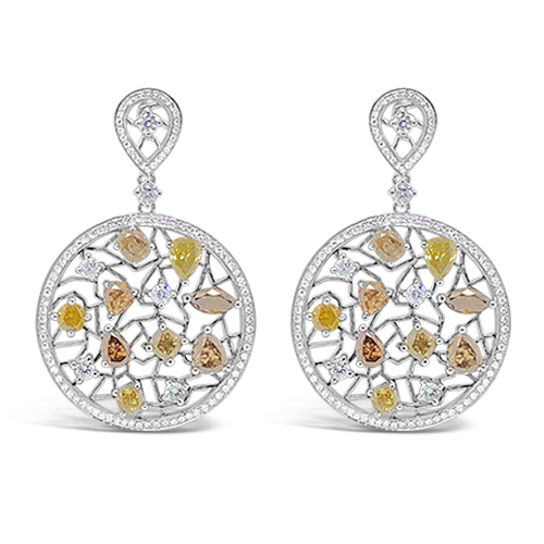Fancy Colored Diamond Earrings