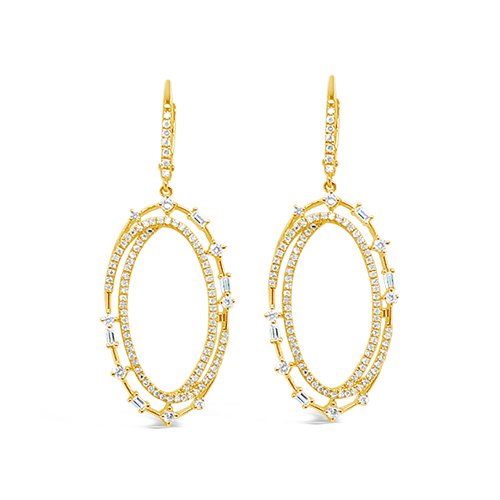 Diamond Dangle Earrings