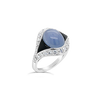 Star Sapphire & Diamond Ring