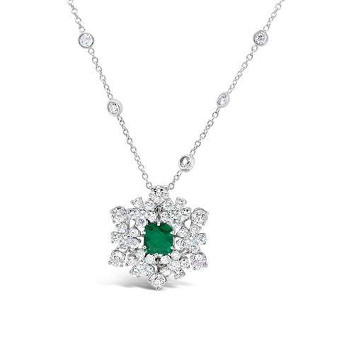 Emerald & Diamond Necklace