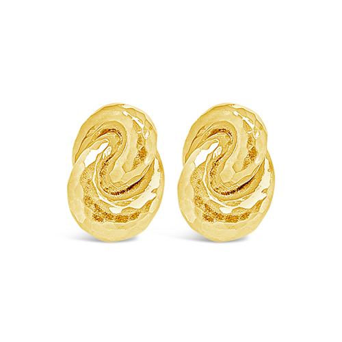Gold Henry Dunay Estate Earrings