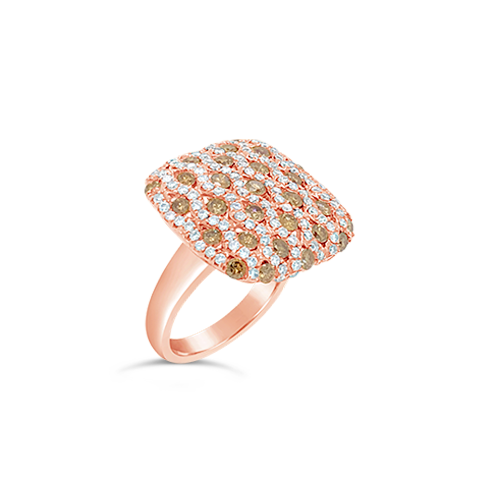 Brown & White Diamond Ring