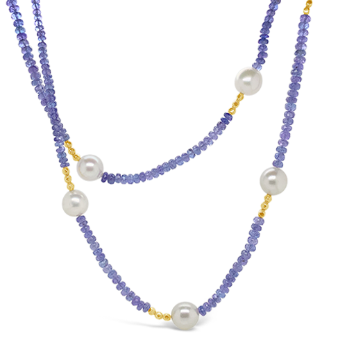 Pearl & Tanzanite Necklace
