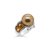 Golden Pearl & Citrine Ring