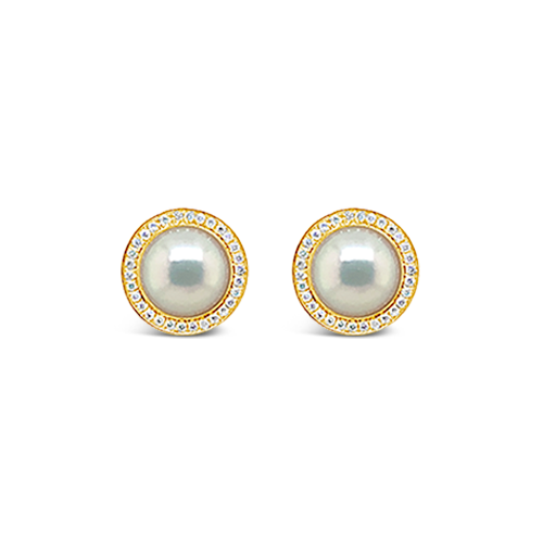 Pearl & Diamond Earrings