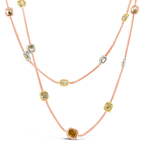 Colored Diamonds by the Yard Necklace