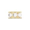 Triple Pearl & Diamond Ring