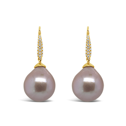 Kasumiga Pearl & Diamond Earrings