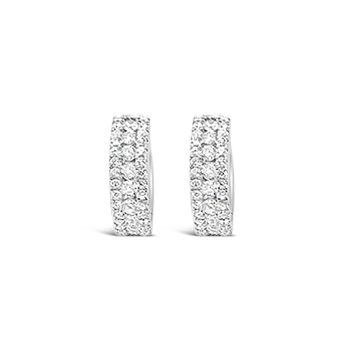Diamond Huggie Hoop Earrings