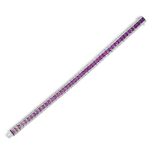 Pink Sapphire & Diamond Bracelet