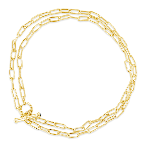Smooth & Twisted Link Gold Chain