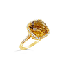 Citrine & Diamond Ring