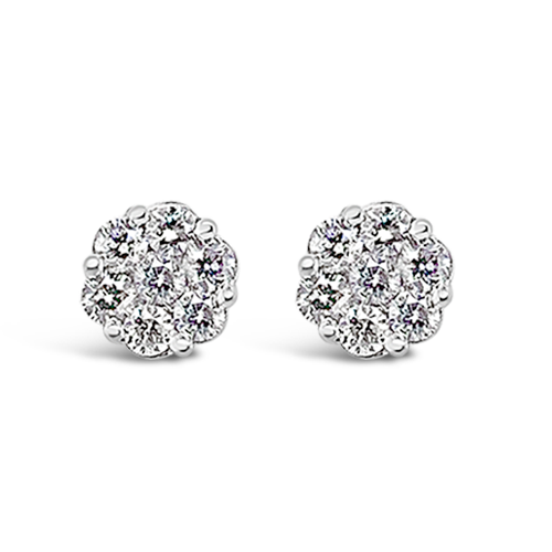 Diamond Cluster Earrings