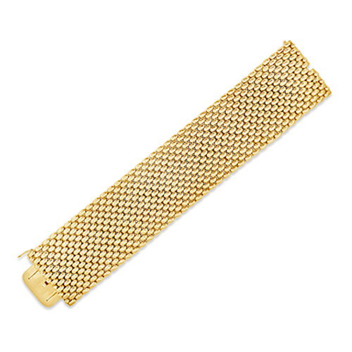 Gold Panther Style Estate Bracelet
