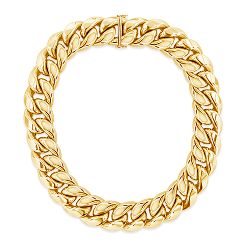 Gold Curb Link Estate Necklace