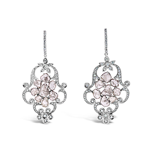 Diamond Slice Dangle Earrings